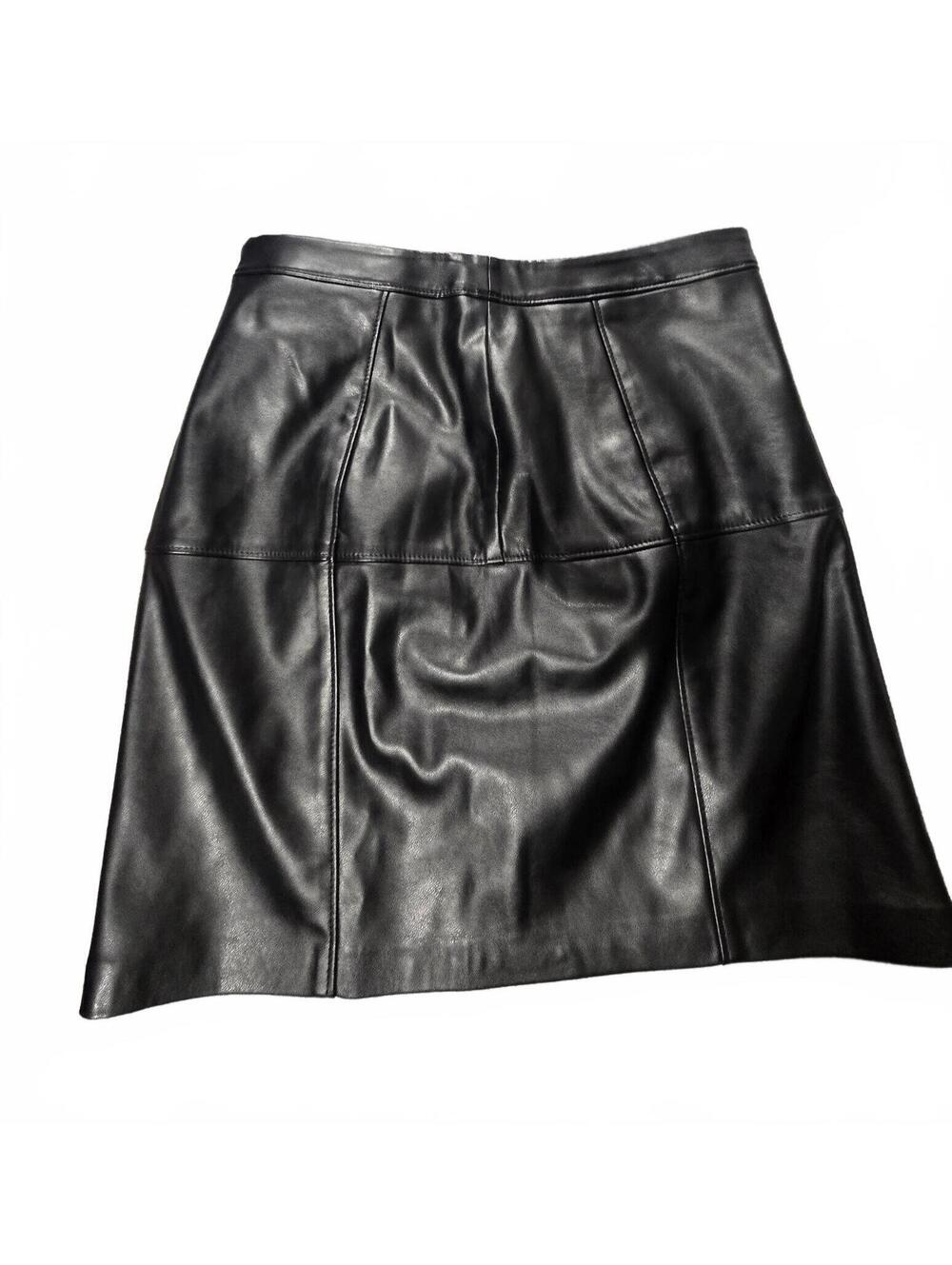Y2K Whimsigoth WHBM Size 4 Faux Leather Mini Skirt